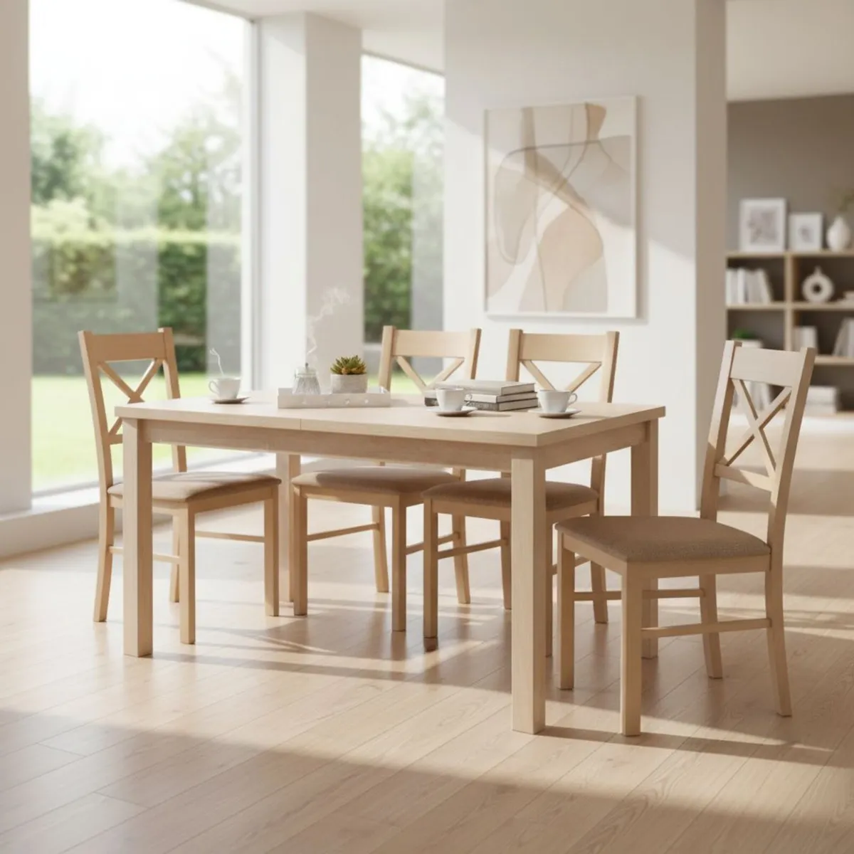 Harlen Extendable Dining Table 120x70cm +40cm - Image 2