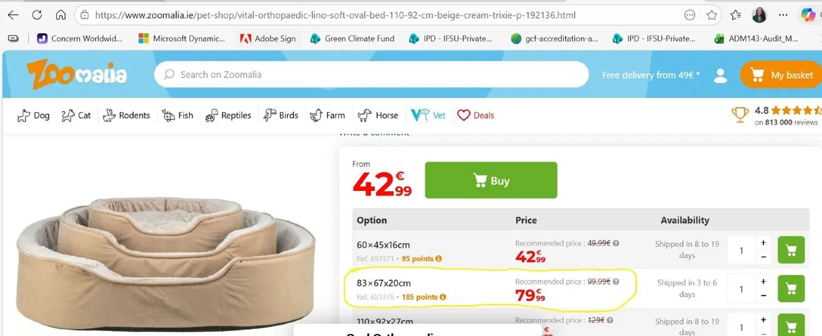 Brand New Trixie Orthopedic Dog Bed - Never Used! - Image 4