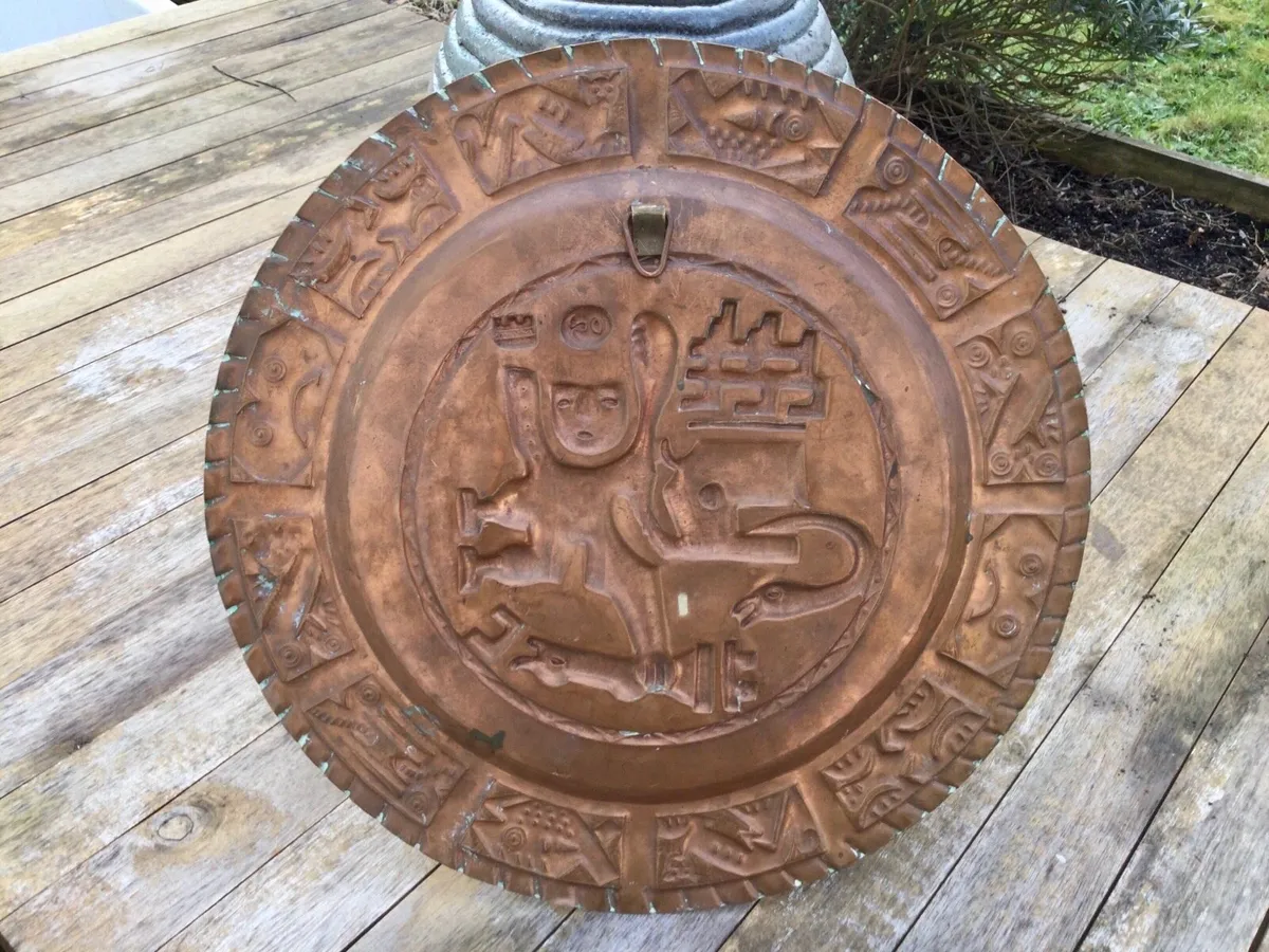 Antique Handmade Copper Charger - Image 3