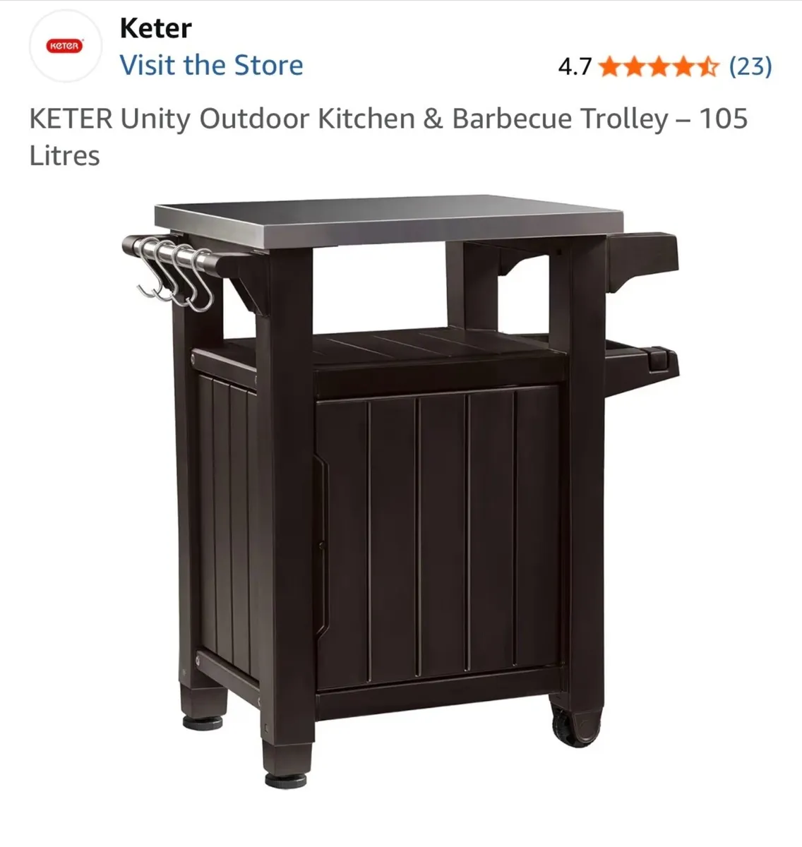 KETER outdoor kitchen / bbq / pizza oven table - Image 1