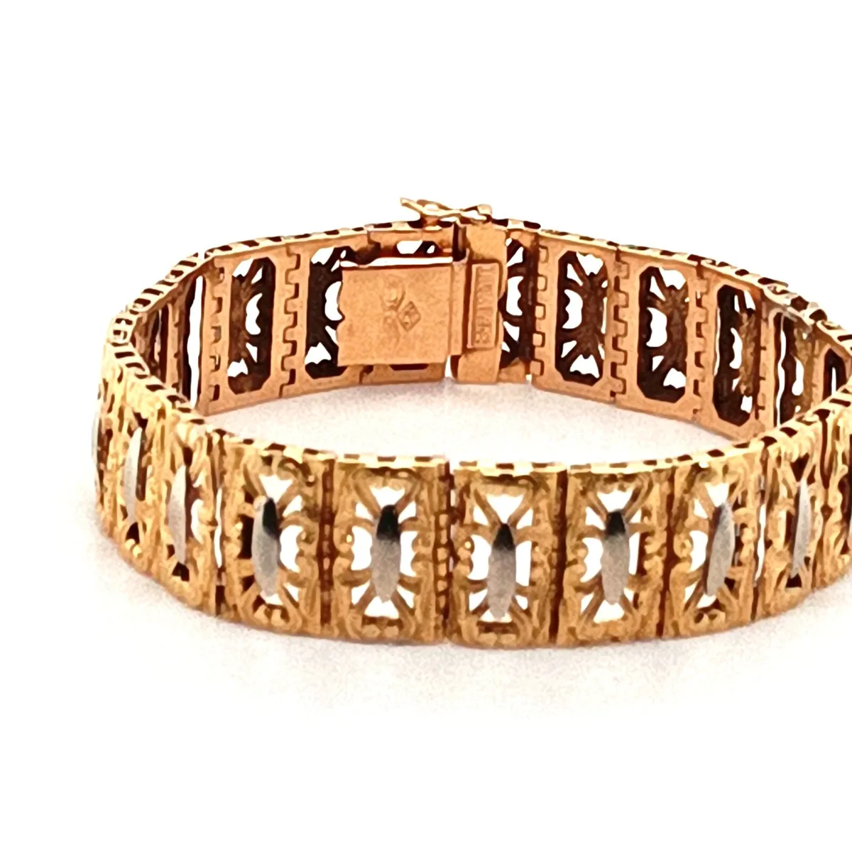 Vintage Brevettato 18k Gold Bracelet - Image 1