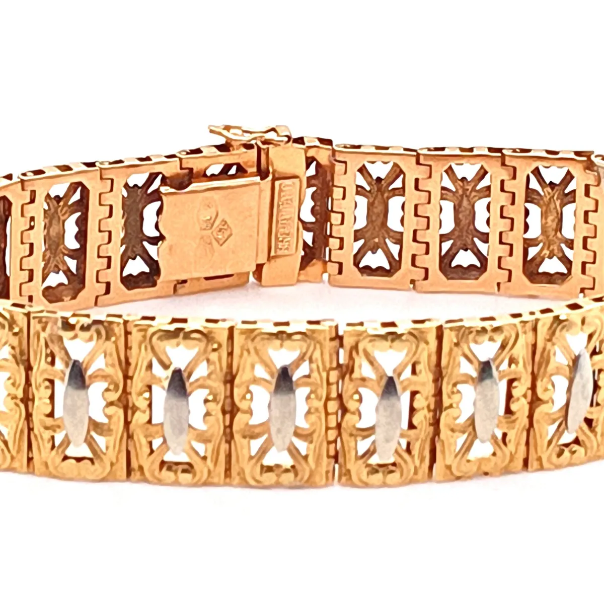 Vintage Brevettato 18k Gold Bracelet - Image 2