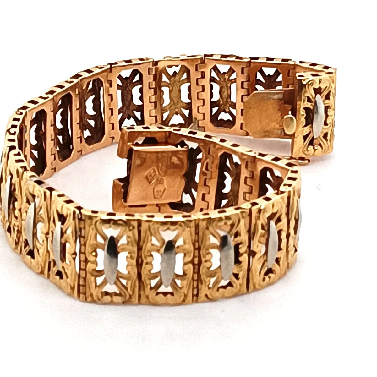 Vintage Brevettato 18k Gold Bracelet - Image 4