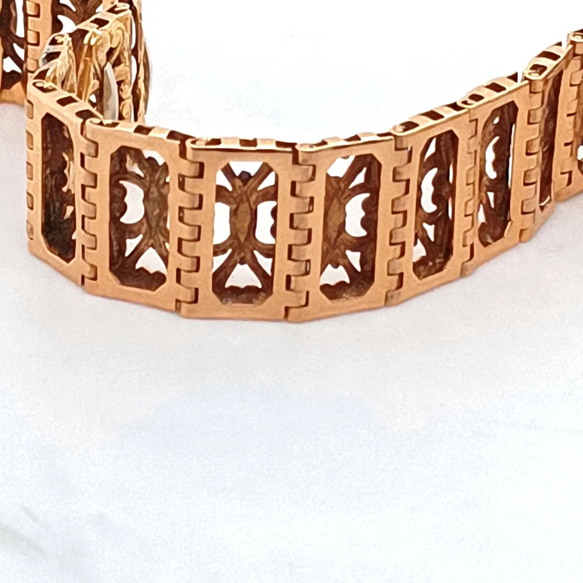 Vintage Brevettato 18k Gold Bracelet - Image 3