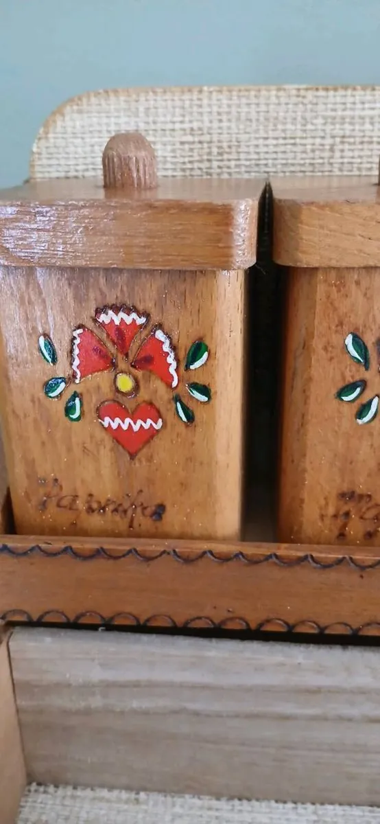 Mid-century Wooden Spice Boxes - Image 3