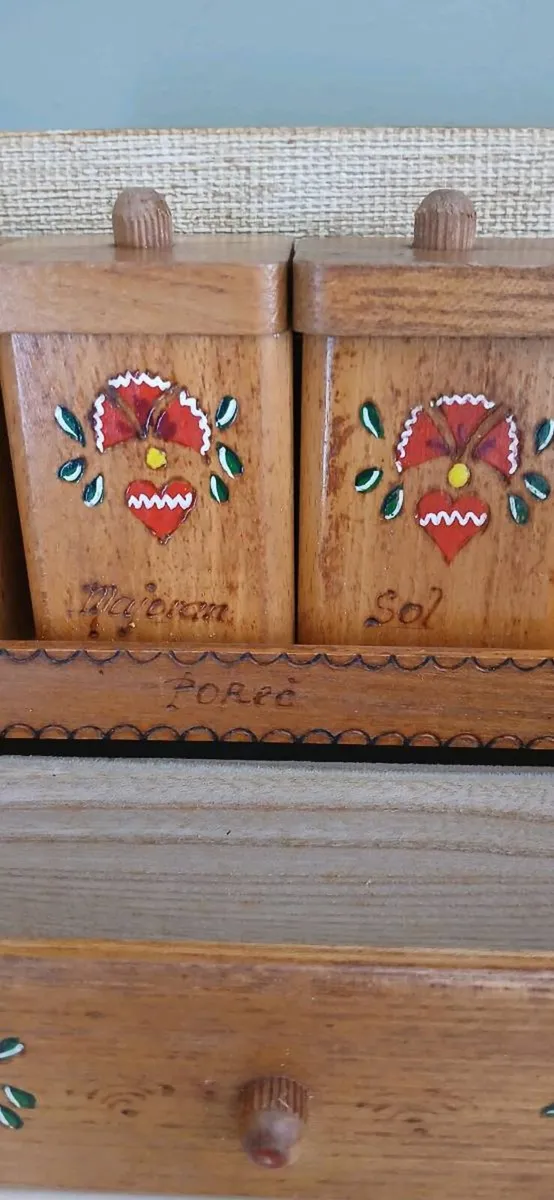 Mid-century Wooden Spice Boxes - Image 4
