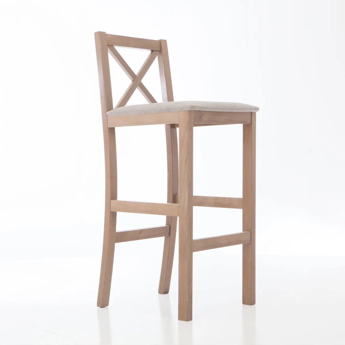 Hampton Traditional Cross-Back Bar Stool - Image 1