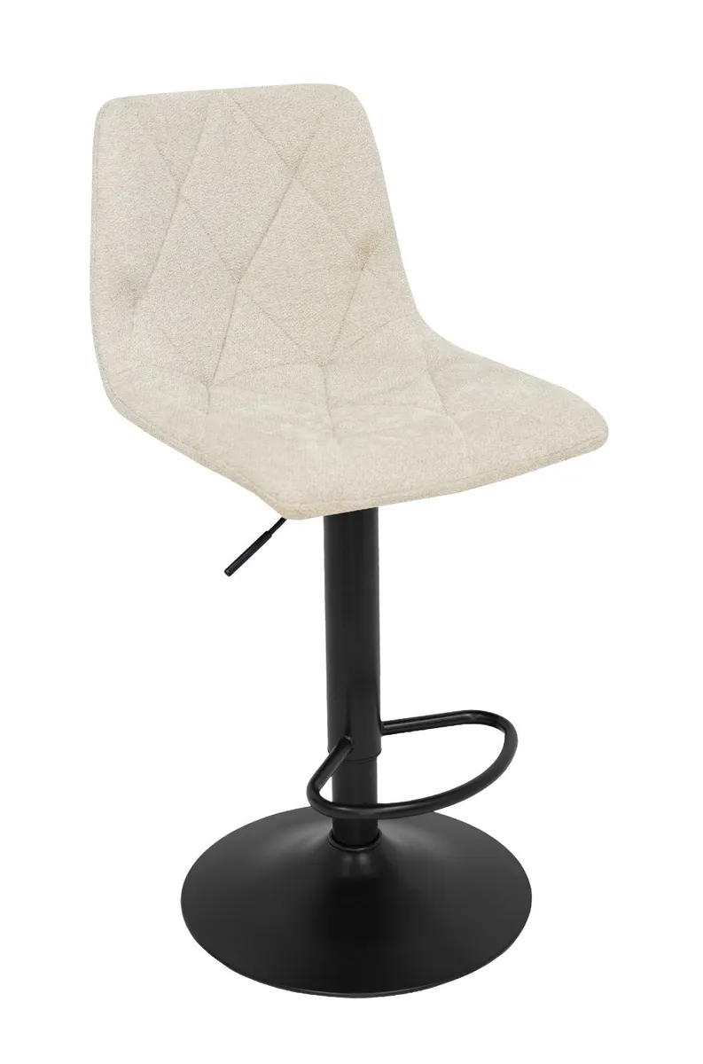 Ivory Luxe Velvet Bar Stool – Adjustable - Image 2