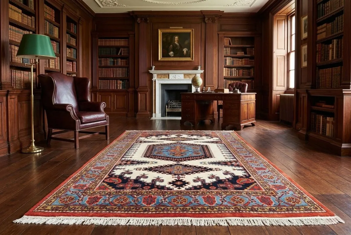 Art Deco 11ft x 8ft Signed Perser Wiss Rug Carpet - Image 1