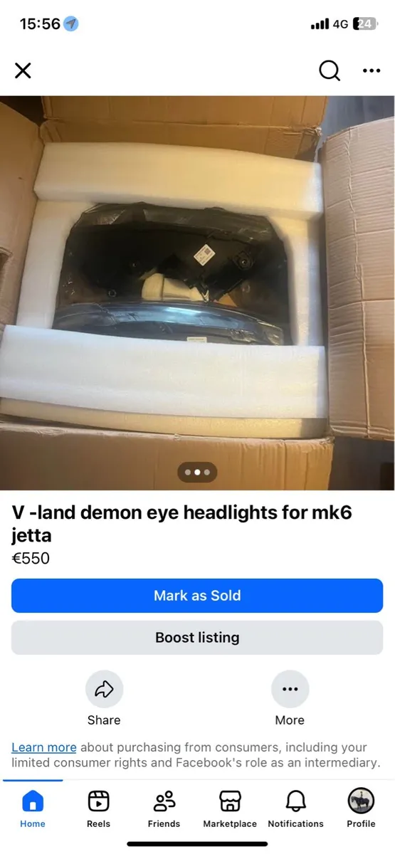 V land demon eye headlights for MK 6 - Image 2