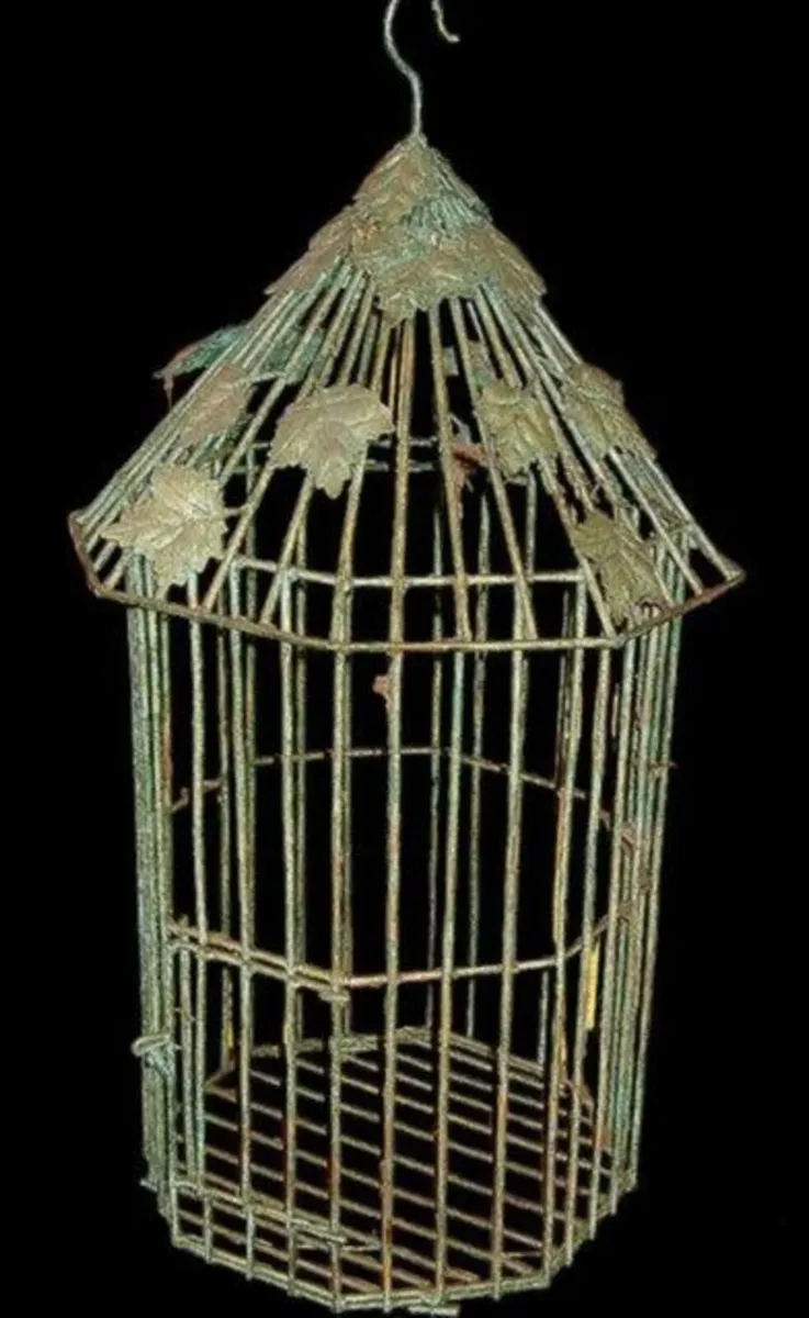 Substantial Vintage Verdigris Bird Cage - Image 3