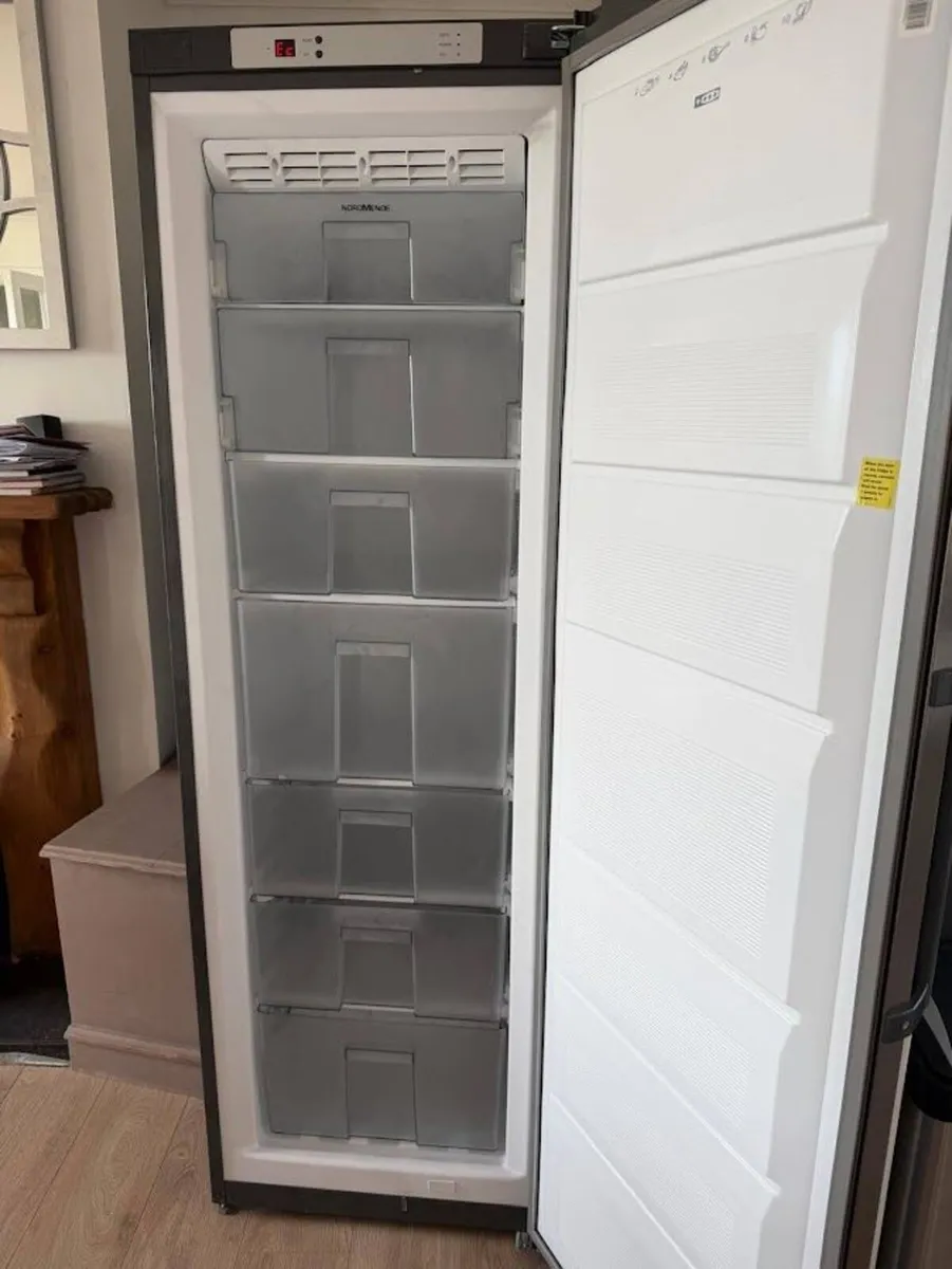 Large Fridge & Freezer Stainless Steel Nordemende - Image 1