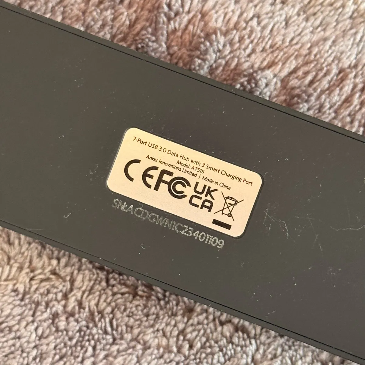 Anker USB 3.0 Data Hub 60W 10 port Warranty - Image 3