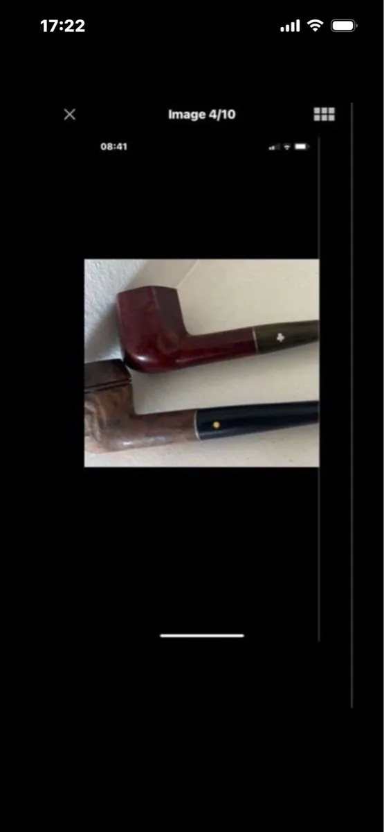 Vintage Smoking Pipe Collection & Timber Stand - Image 4