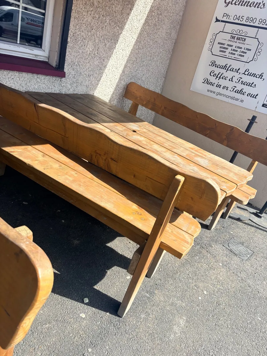 Timber wooden bench - Image 1
