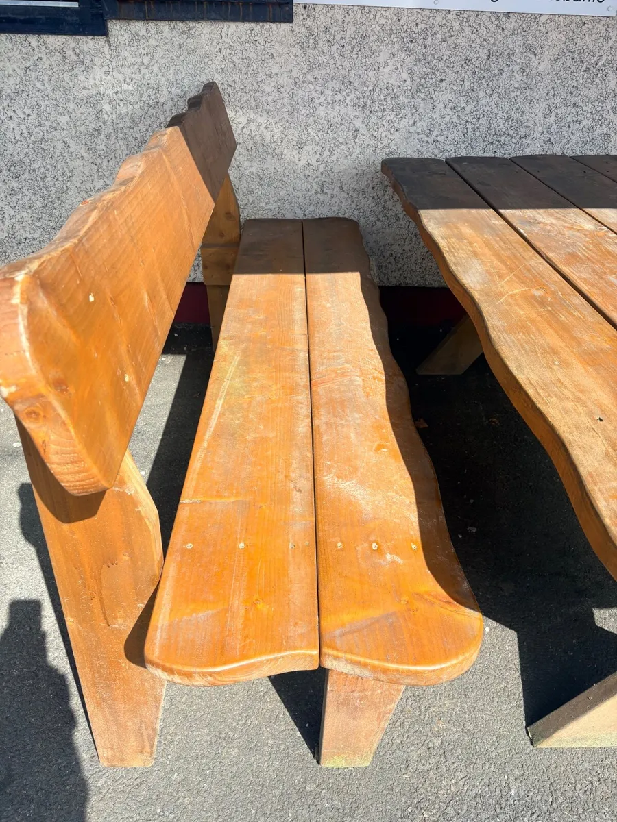 Timber wooden bench - Image 2