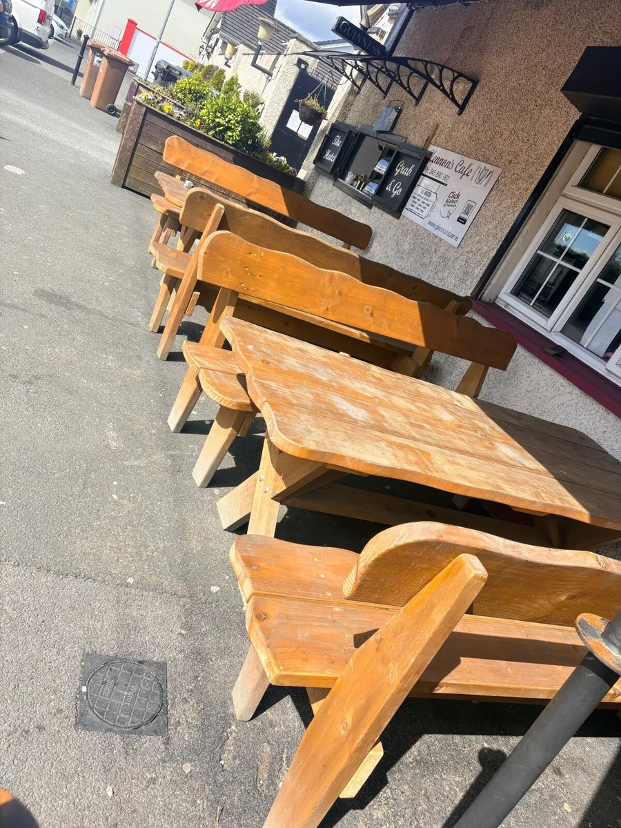 Timber wooden bench - Image 3