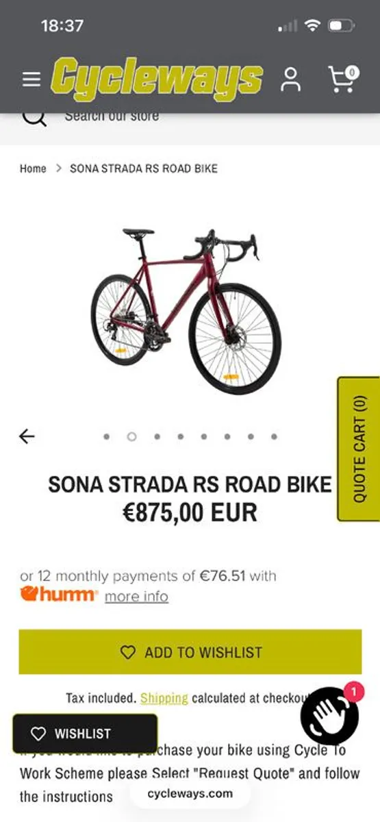 Sona Road Bike with full accessory kit - Image 1