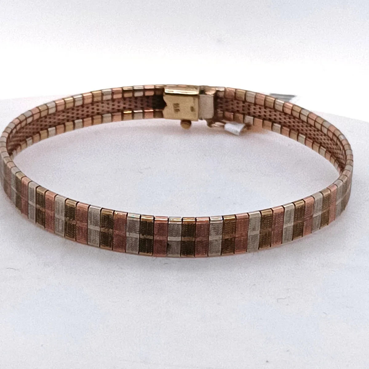 Vintage 9k Gold Bracelet, 3 Colour Bracelet - Image 2