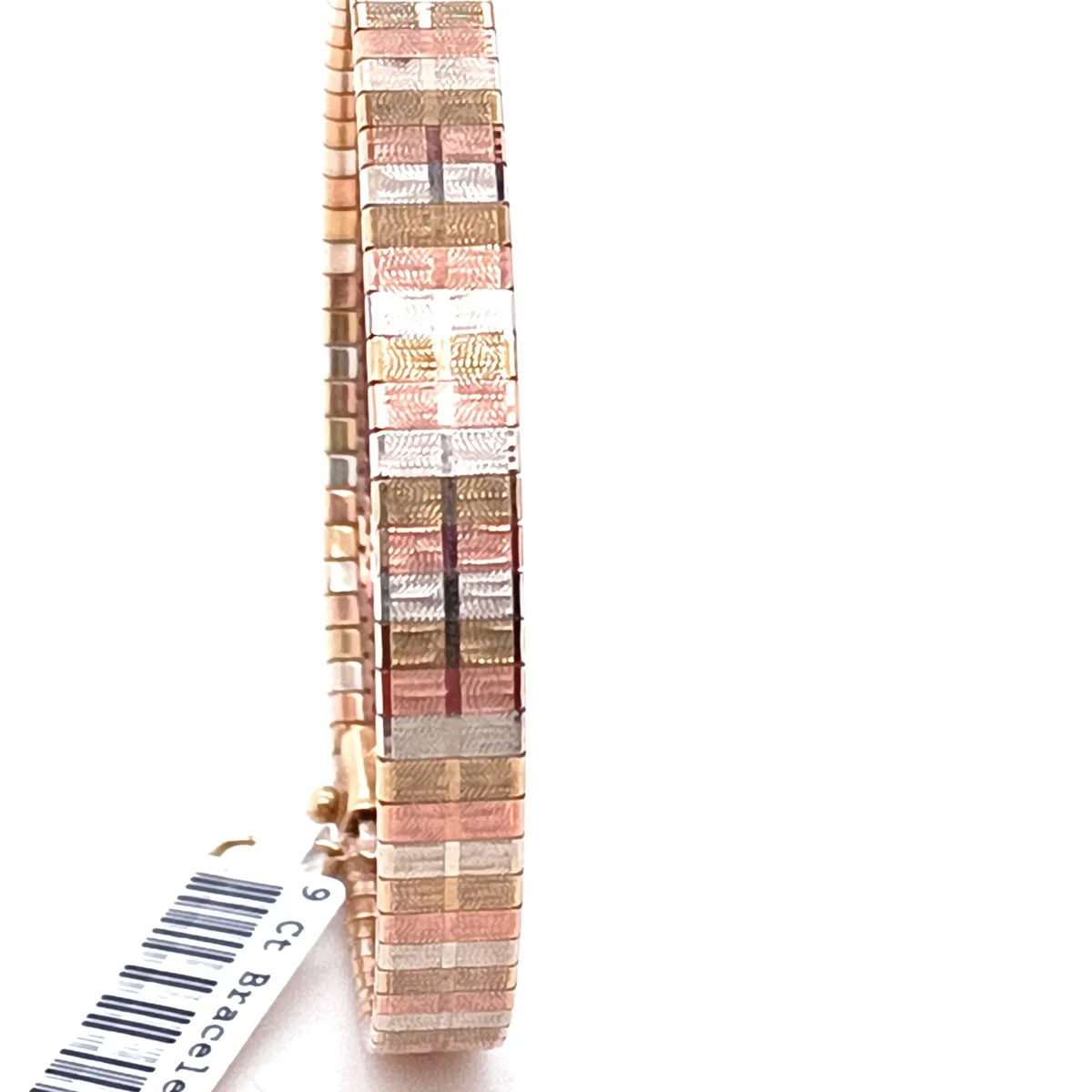 Vintage 9k Gold Bracelet, 3 Colour Bracelet - Image 1