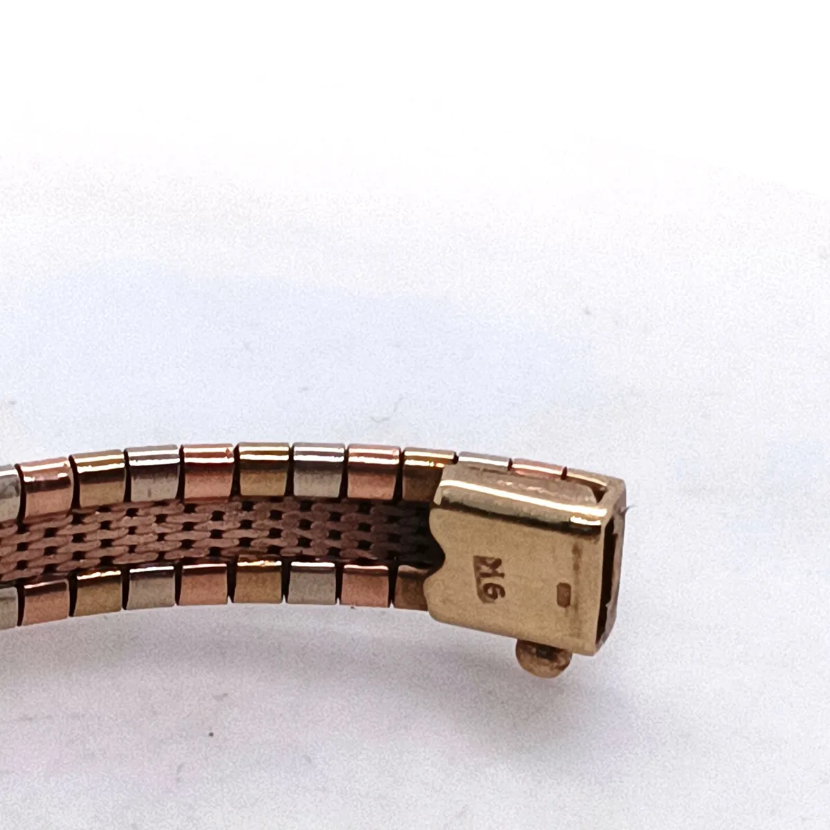 Vintage 9k Gold Bracelet, 3 Colour Bracelet - Image 3