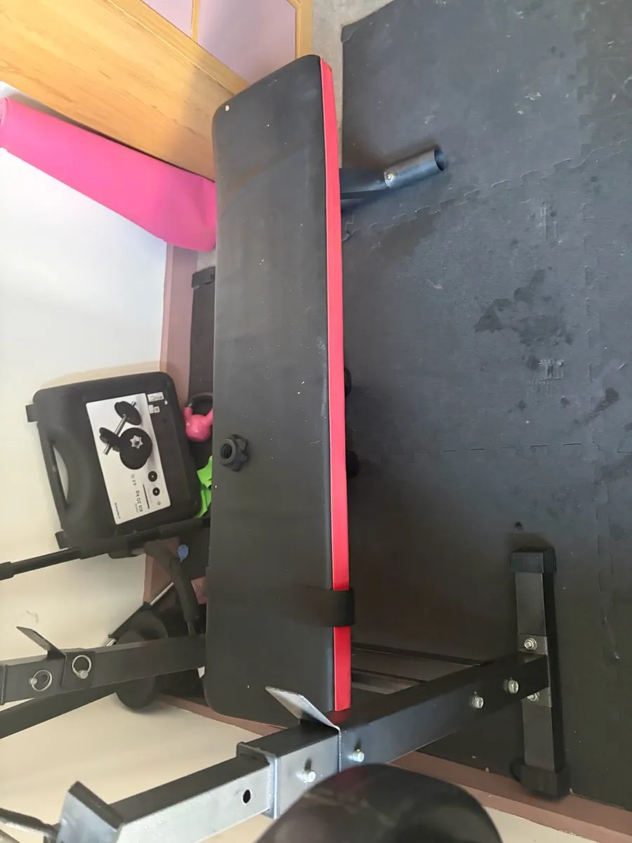 Bench with barbell and dumbbell 20kg set - Image 2