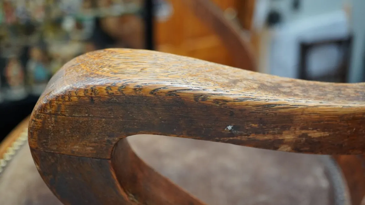 Antique Swivel Office Chair - Image 4