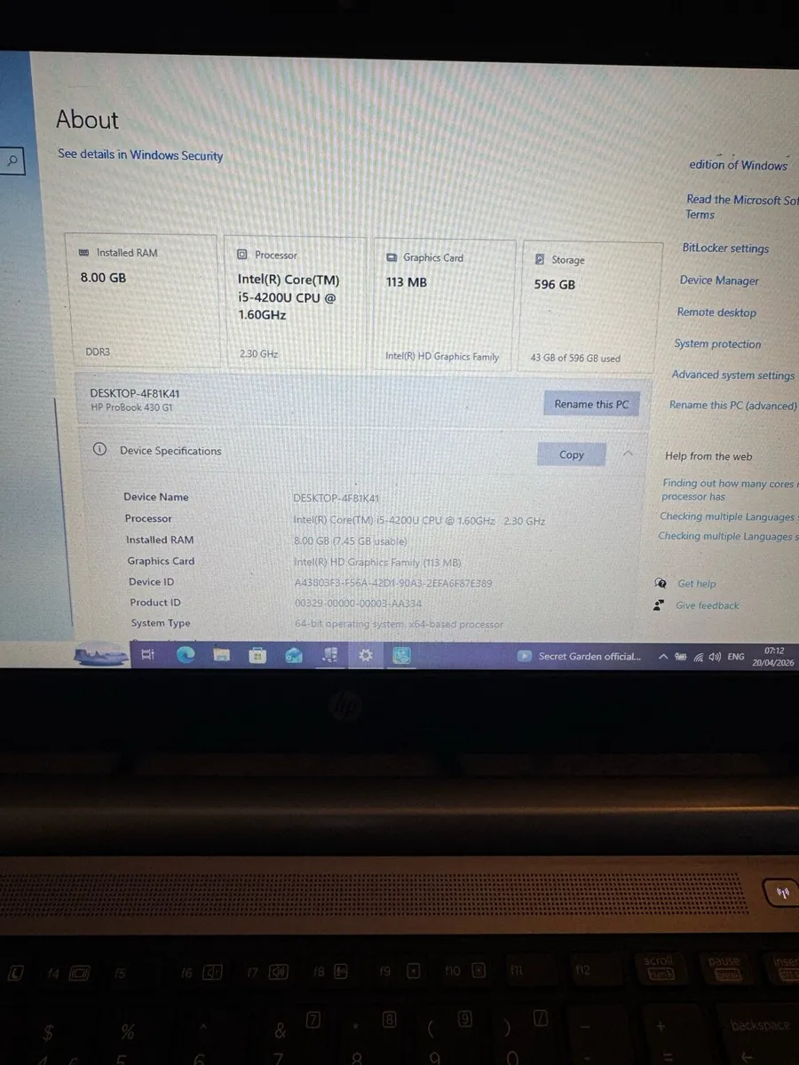 Hp i5 laptop for 80 - Image 4