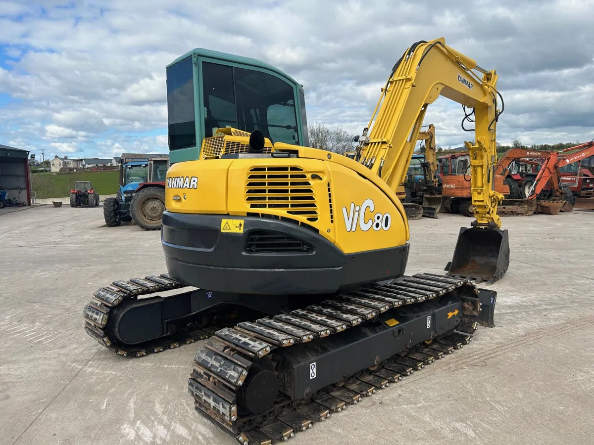 2013 Yanmar VIO80  (8 Tonne) C/W New Rubber Pads - Image 4