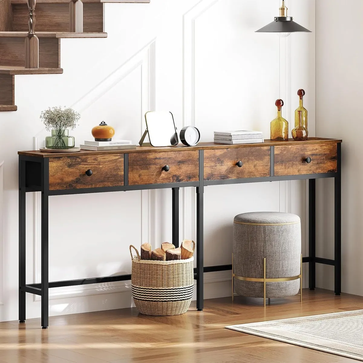 Narrow Console Table 180 cm Long Hallway Entrance - Image 1