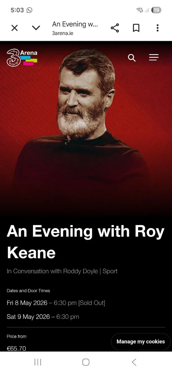 Four Roy keane tickets - Image 2