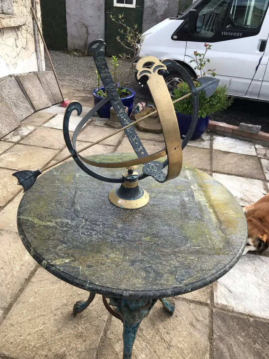 Large heavy brass armillary sundial 25“ - Image 2