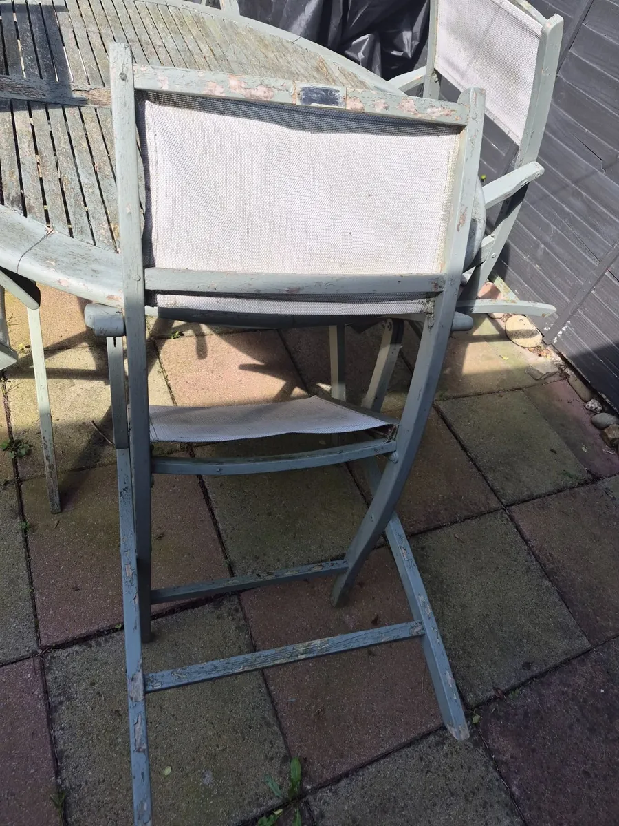 Garden table and  4 chairs - Image 4