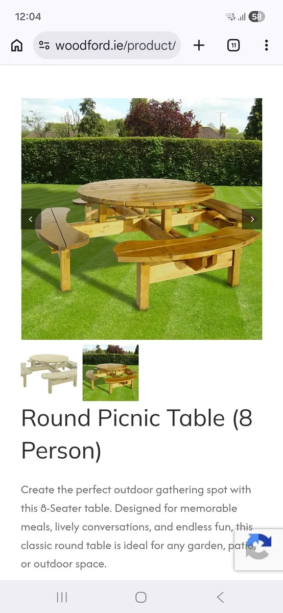 Round Garden Table - Image 4