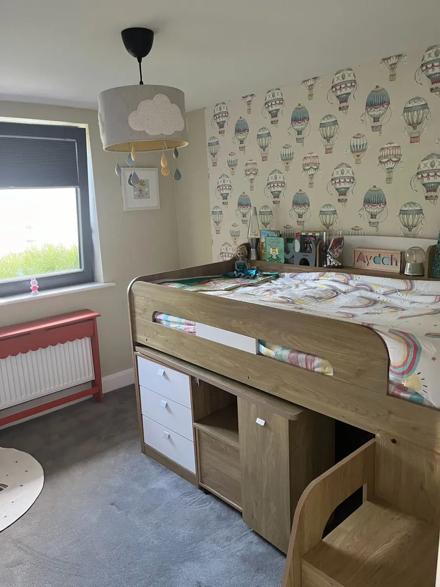 Childrens bed set complete with table and chair