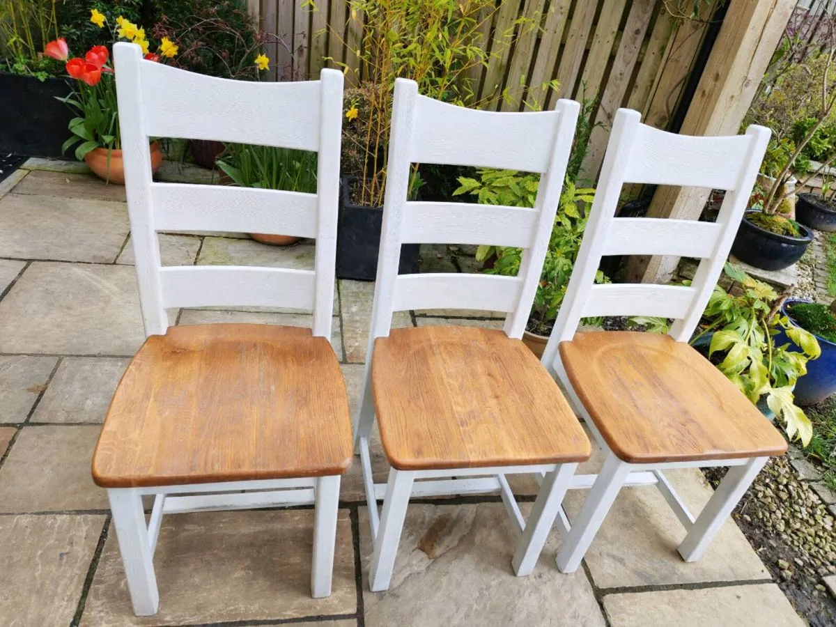 6 danube oak chairs - Image 3