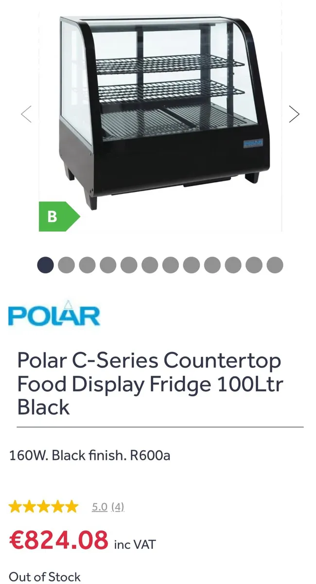 Polar  countertop display fridge - Image 3