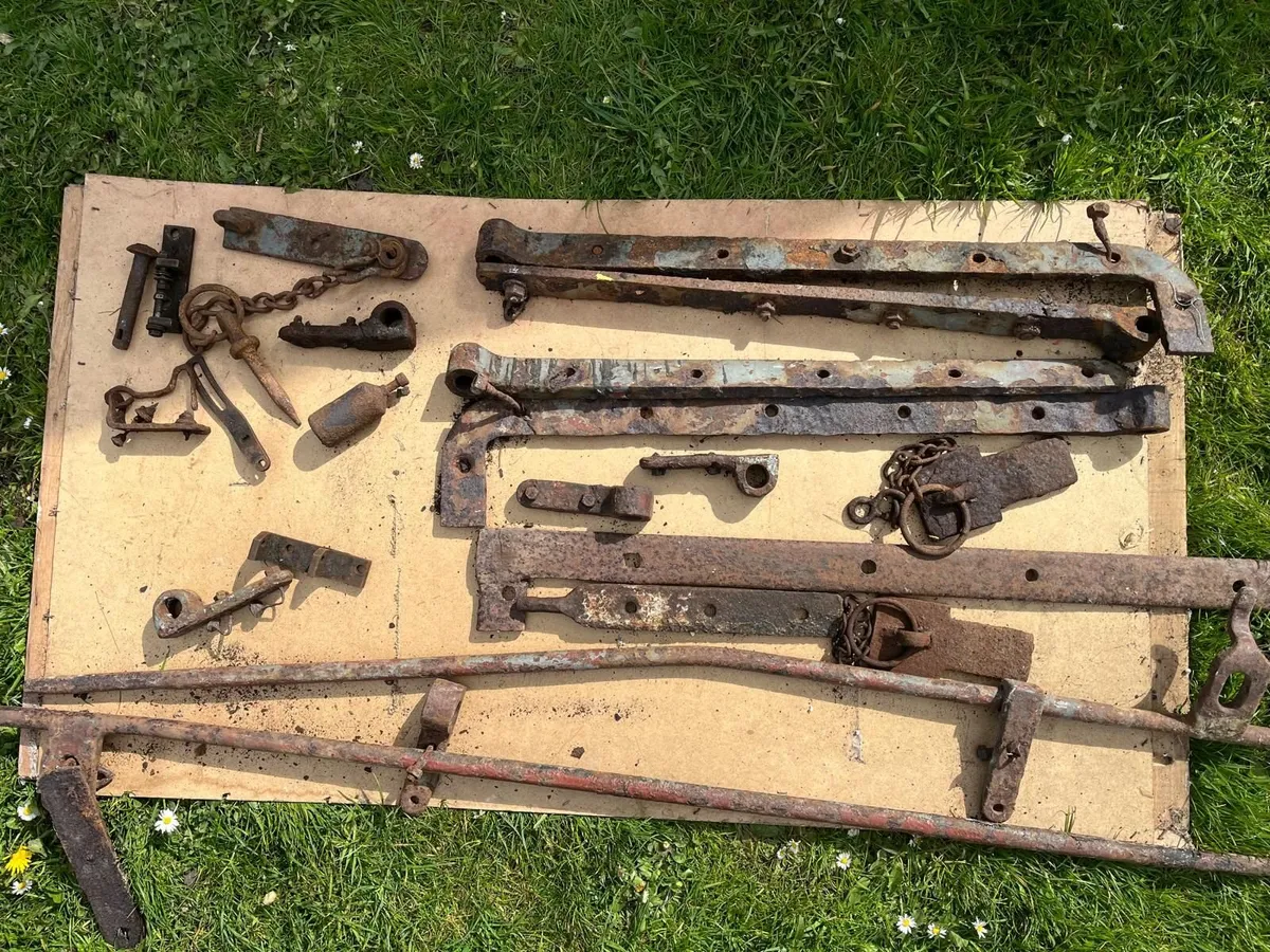 Antique old railway carraige doors hardware (1960) - Image 1