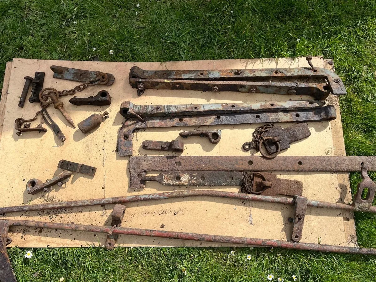 Antique old railway carraige doors hardware (1960) - Image 2