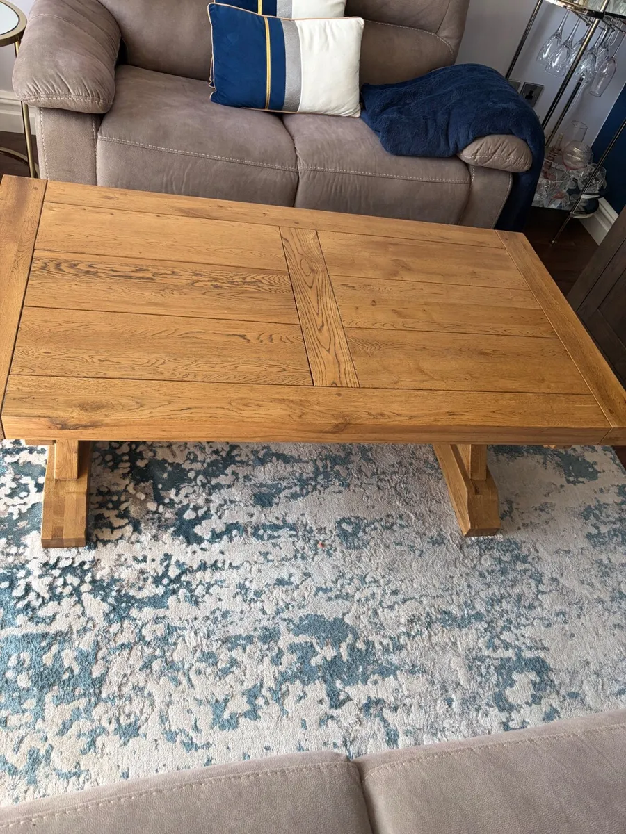 Athens Oak Coffee table and matching side table - Image 1