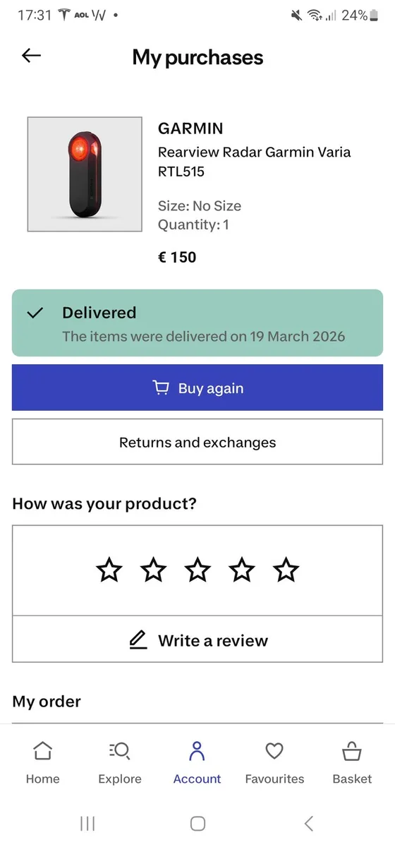 As new garmin varia radar tail light - Image 1
