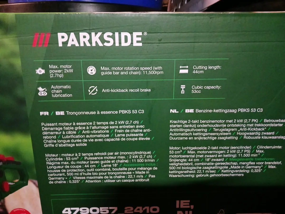 Parkside chainsaw new unused, unopened - Image 4