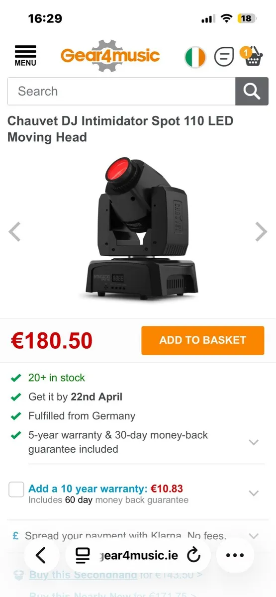 Chauvet DJ Intimidator Spot 110 LED Moving Head - Image 3