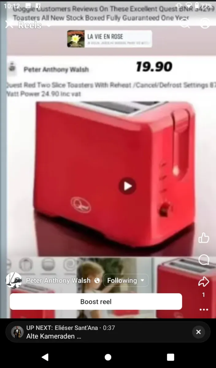 Red Toasters 2 Slice  Daily Collection Galway's - Image 4