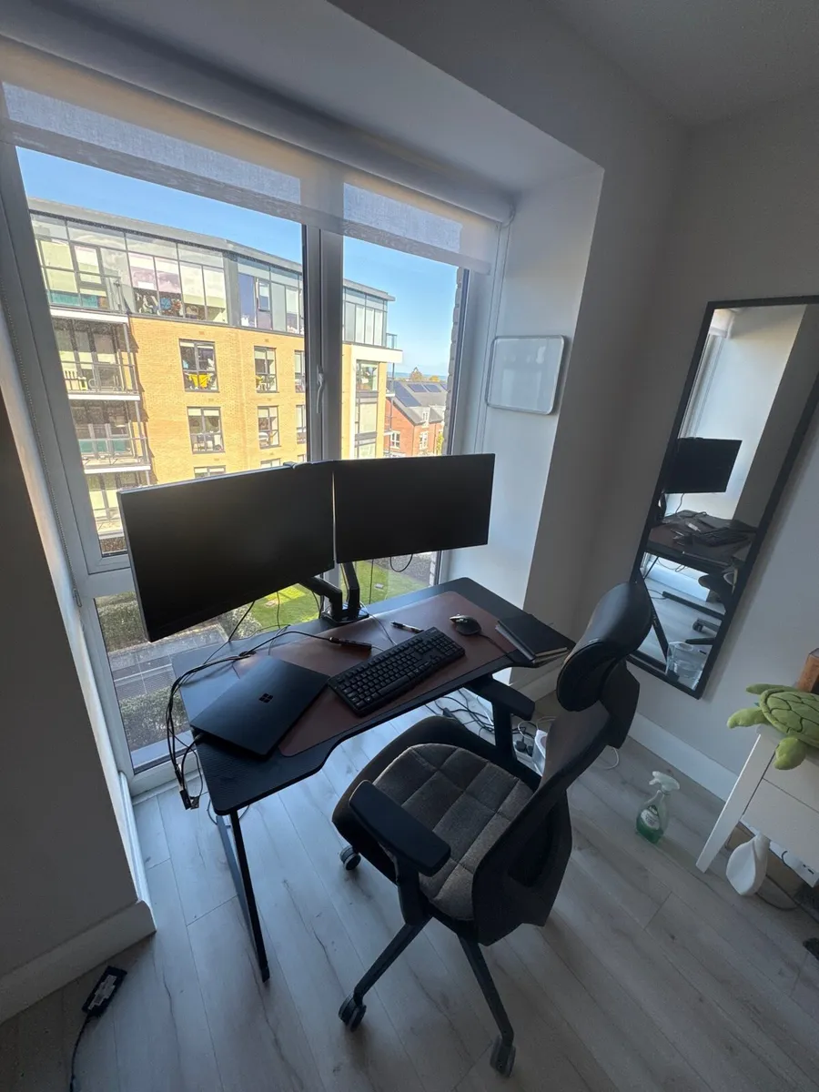 desk setup + monitors - Image 1