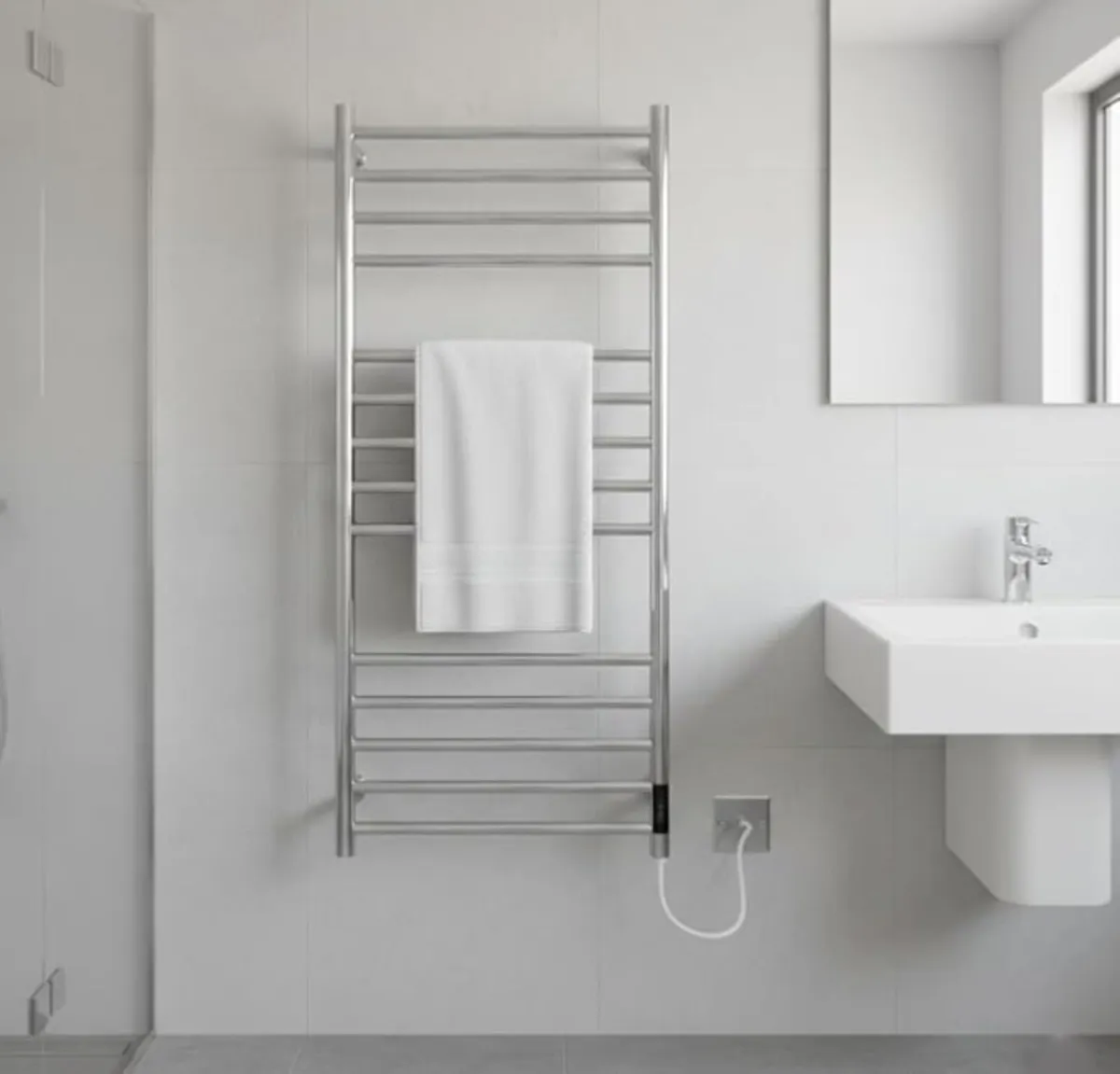 Electric Stainless Steel Towel Rail - Image 1