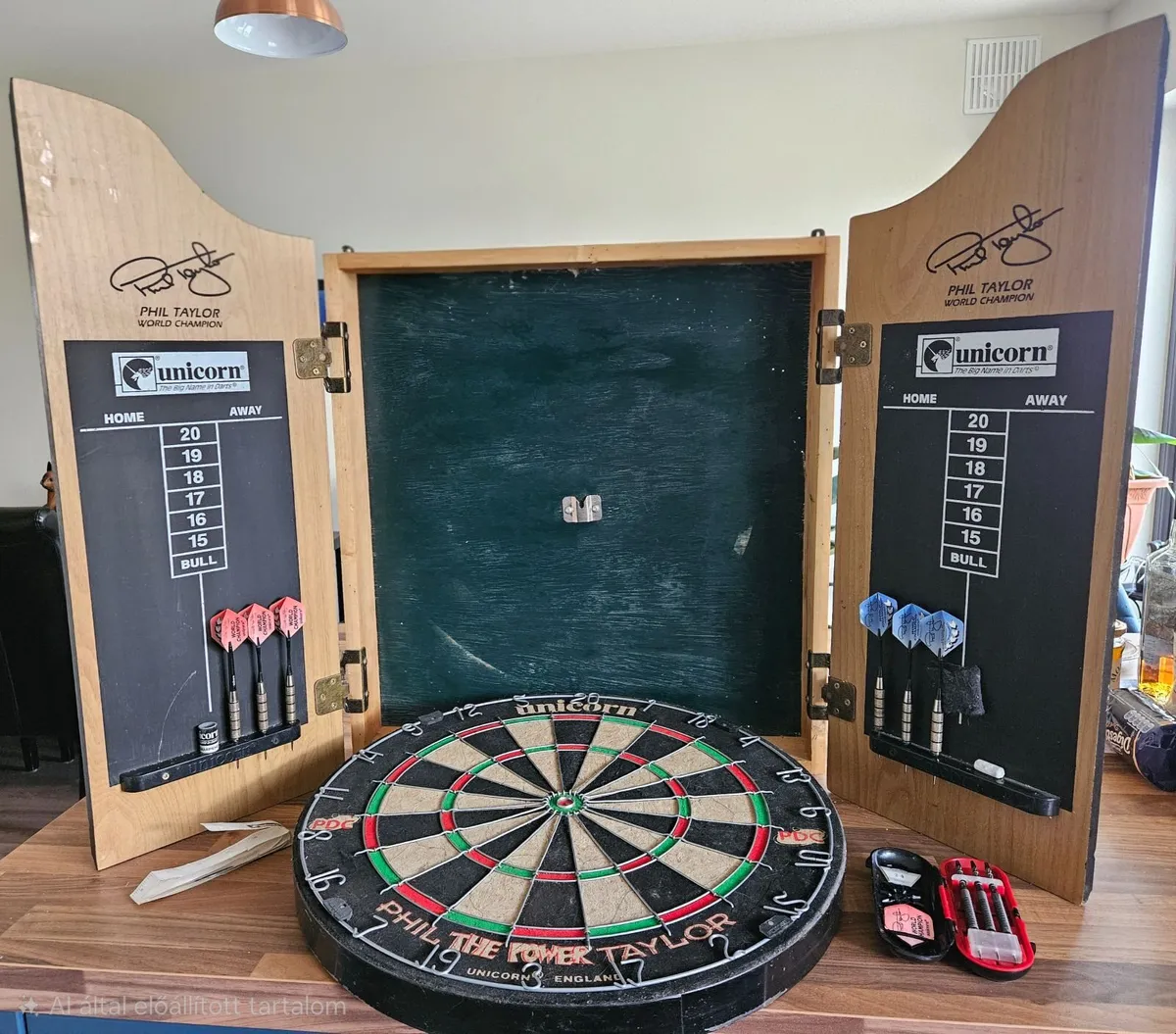 Darts Unicorn Phil Taylor cabinet with extra - Image 1
