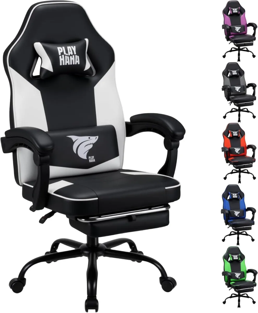 Ergonomic Gaming Chair with Footrest High Back - Image 1