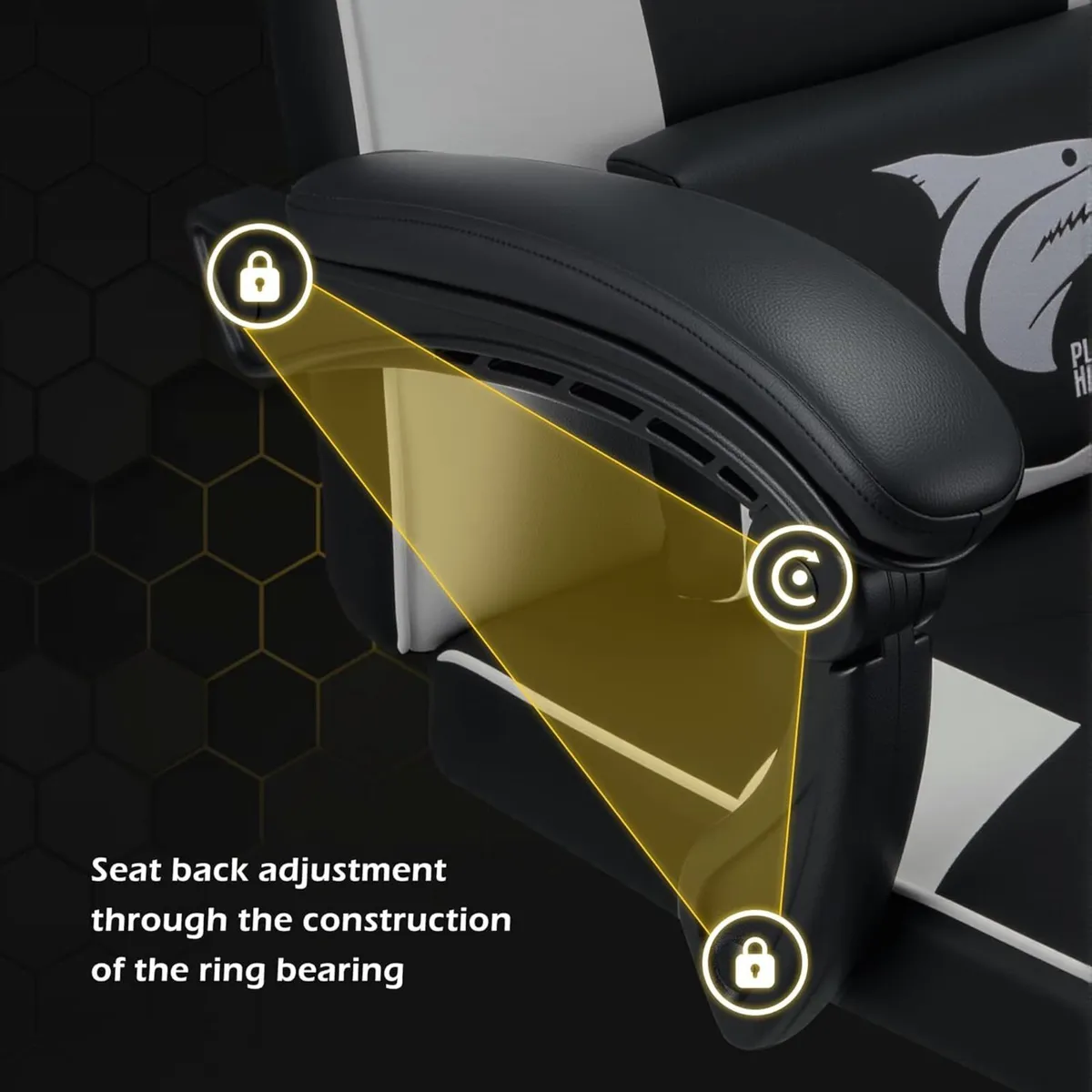Ergonomic Gaming Chair with Footrest High Back - Image 4