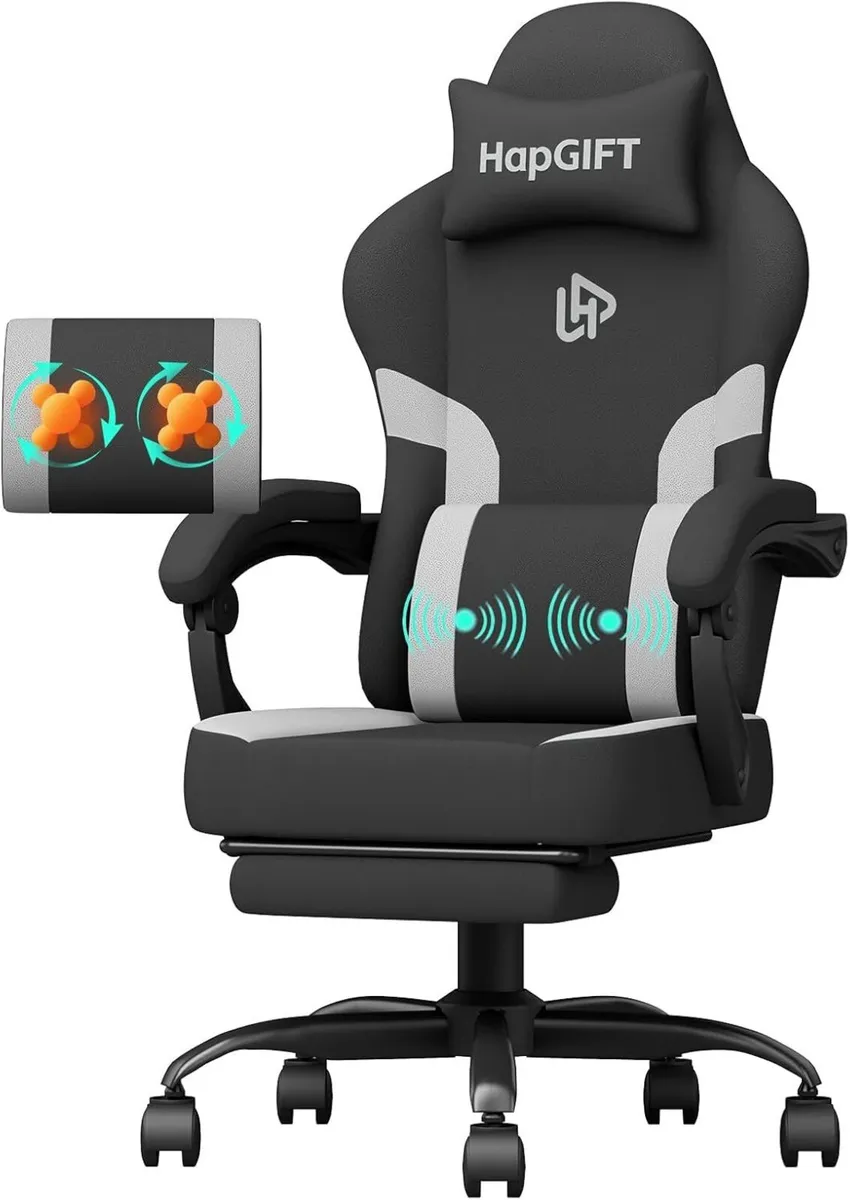 HapGIFT Gaming Chairs Computer Chair with - Image 1
